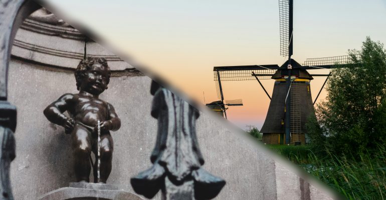 Dutch vs. Flemish – What’s the Difference - Dutch Windmill and the Manneken Pis in Brussels